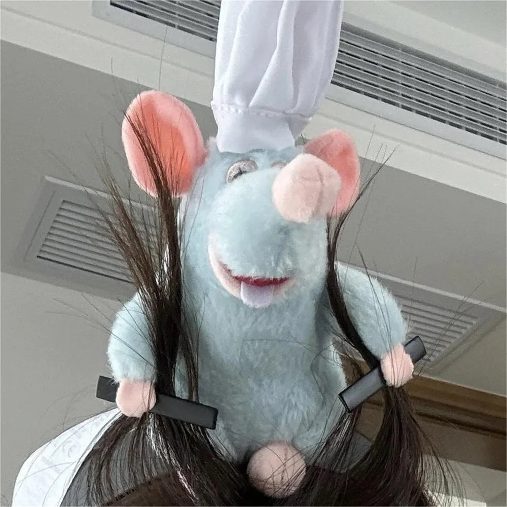 Remy Ratatouille Chef Hat Plush Hair Band – Cute Hair Clip Headband for Cosplay, Parties & Gifts