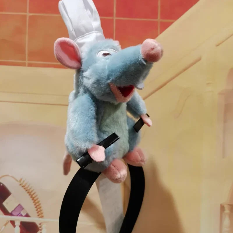 Remy Ratatouille Chef Hat Plush Hair Band – Cute Hair Clip Headband for Cosplay, Parties & Gifts