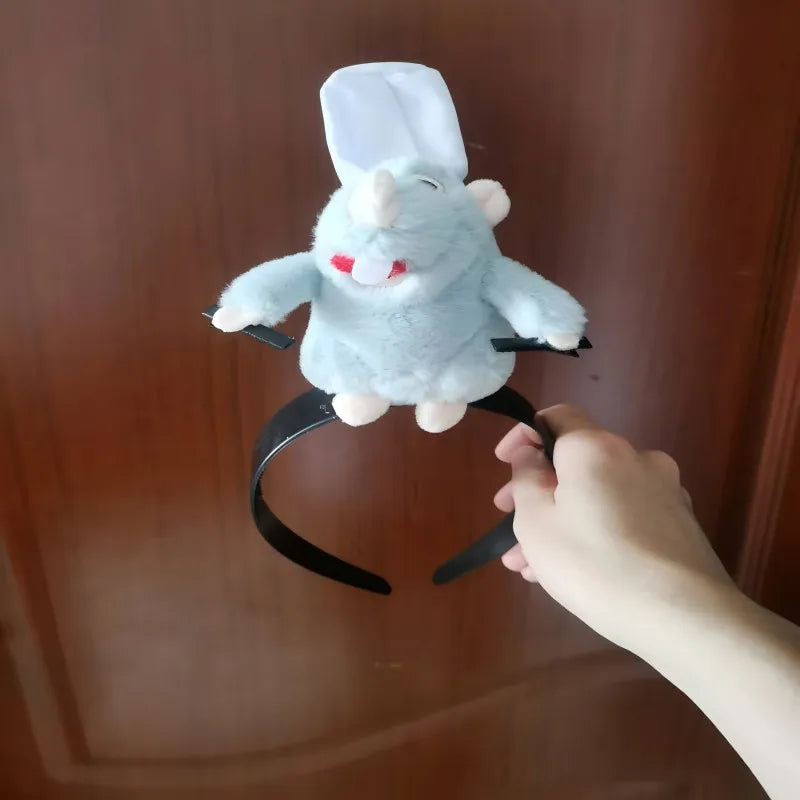 Remy Ratatouille Chef Hat Plush Hair Band – Cute Hair Clip Headband for Cosplay, Parties & Gifts