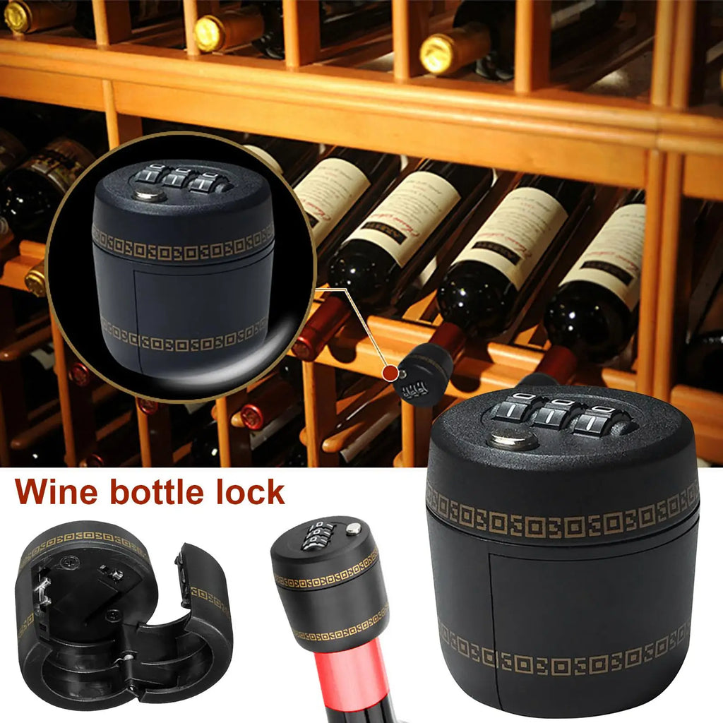 Wine bottle lock wine and spirits bottle cap lock Wine And Liquor Bottle Top Stopper Drink Bottle Password Code Digital Lock
