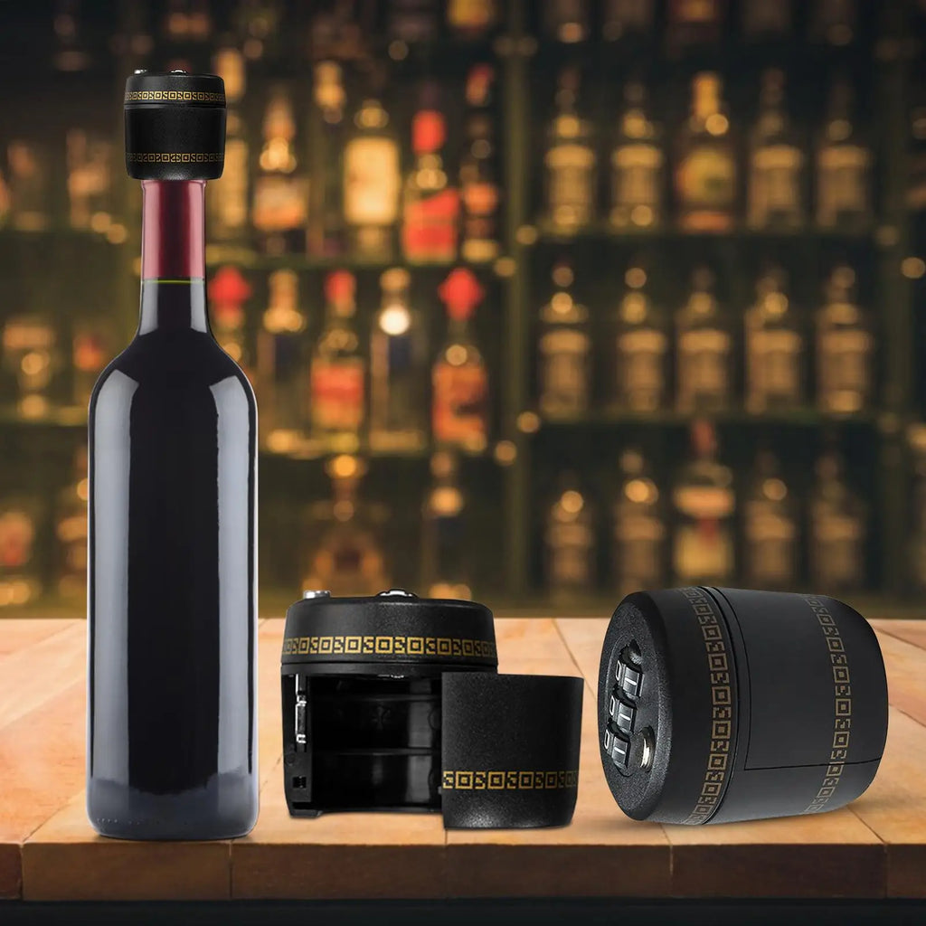 Wine bottle lock wine and spirits bottle cap lock Wine And Liquor Bottle Top Stopper Drink Bottle Password Code Digital Lock