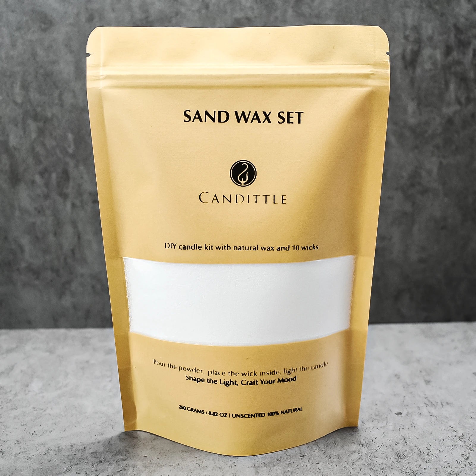 250g white pearled candle sand wax and 10 wicks-DIY Candle Making Set granulated candle sand Wax Filling