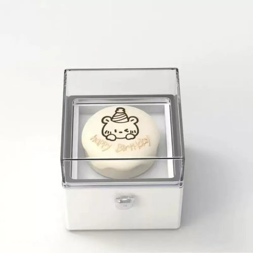 Surprise Bear Flip Ring Box  Valentine Birthday Gift Packaging with Plastic Candle Lighting Jewelry Storage Carrying Case