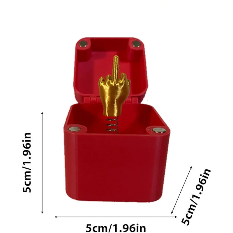 Middle Finger in Box Prank Gift Creative Spoof Hand Gesture Gag Toy for Valentine's Day April Fool's Day Holiday Home Fun