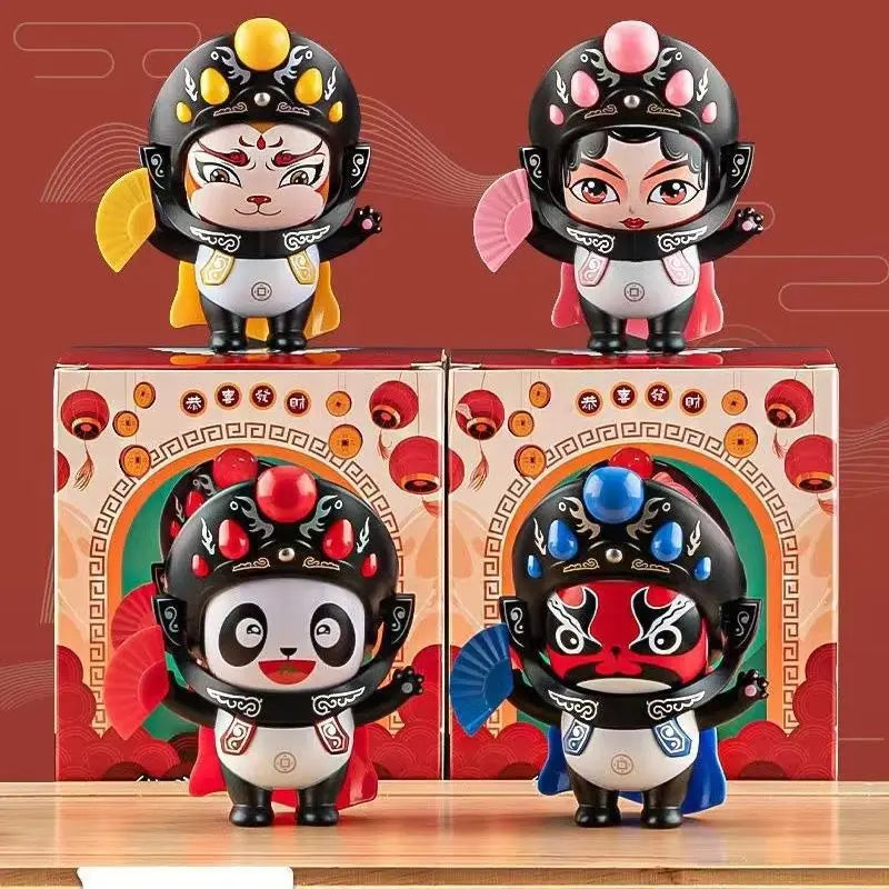 Sichuan Opera Face Changing Panda Doll - Chinese Traditional Culture Toy with 5 Facial Expressions Kids Gift Souvenir