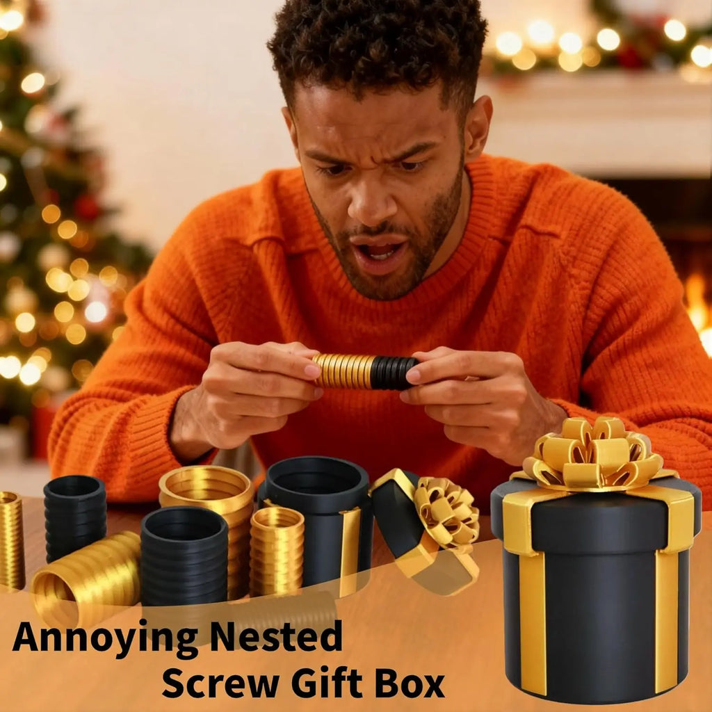 Annoying Nested Screw Gift Boxes Prank Nesting Box Cash Surprises Reusable Fun Birthdays Christmas White Party Present