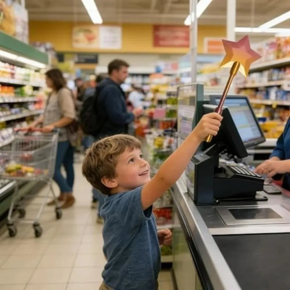 Creative 3D Printed Wand Tap To Pay Lightweight Cute Star Magic Wand Holder Portable 36.8cm Credit Card Holder Daily Use