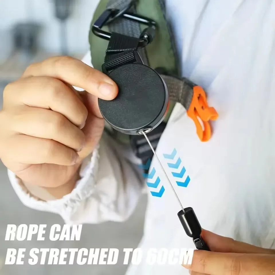 Retractable Anti-Theft Phone Holder Smartphone Safety Lanyard Stra with Carabiner Anti-Drop Harness for Hiking Cycling Climbing