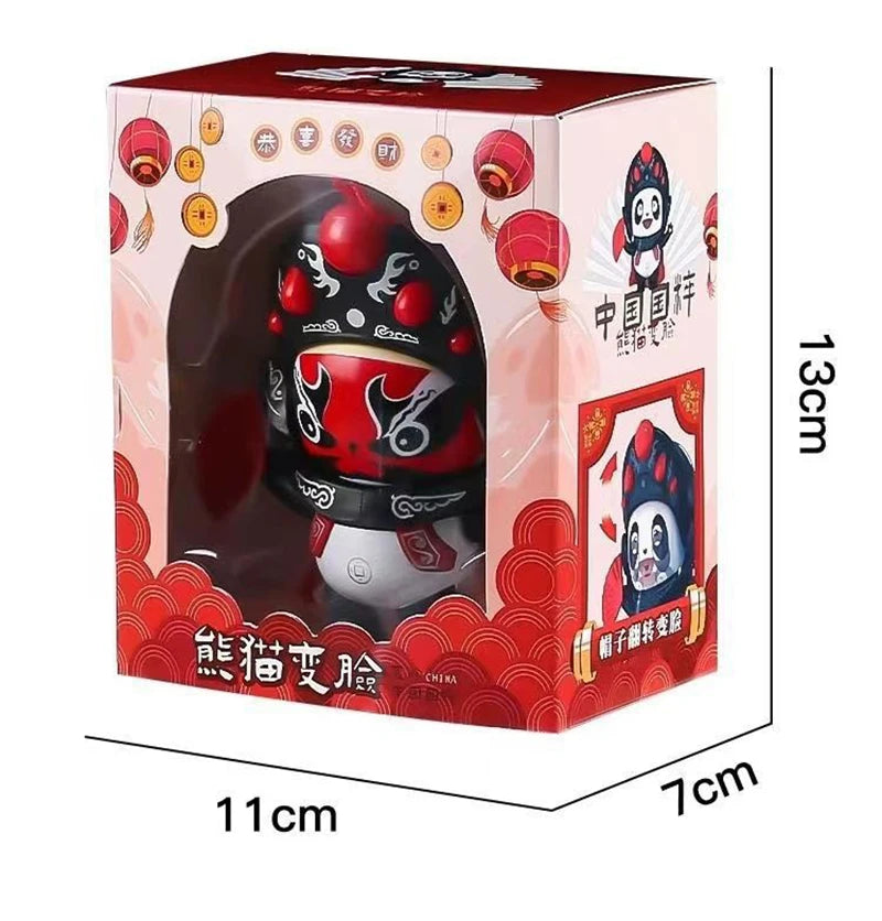 Sichuan Opera Face Changing Panda Doll - Chinese Traditional Culture Toy with 5 Facial Expressions Kids Gift Souvenir