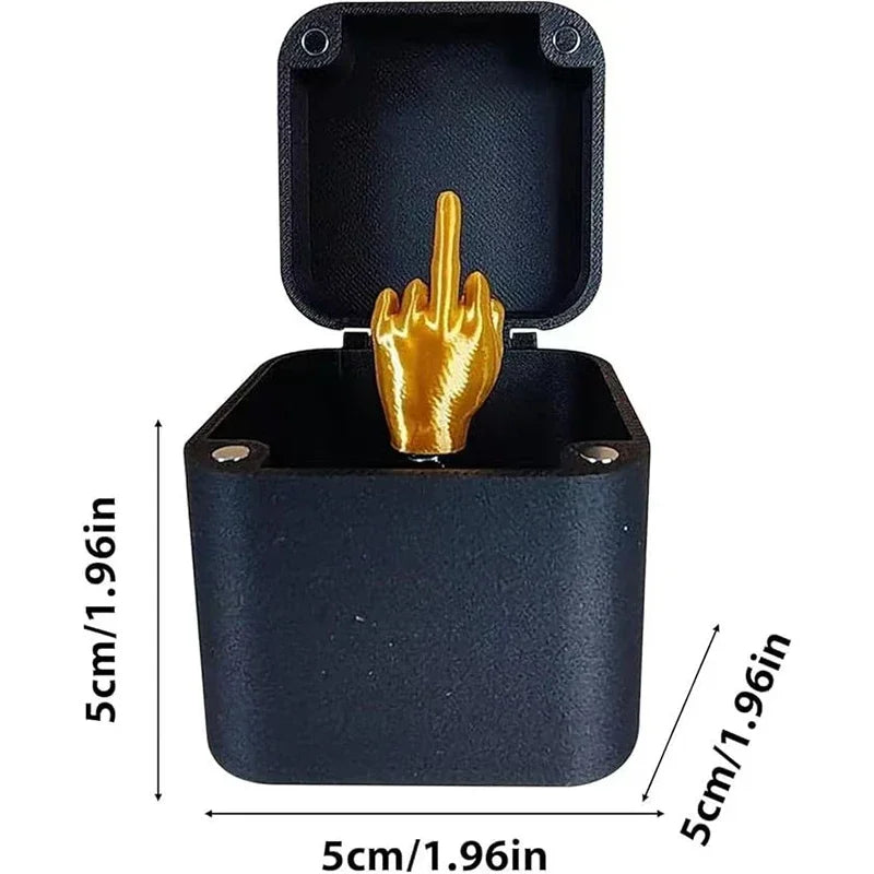 Middle Finger in Box Prank Gift Creative Spoof Hand Gesture Gag Toy for Valentine's Day April Fool's Day Holiday Home Fun