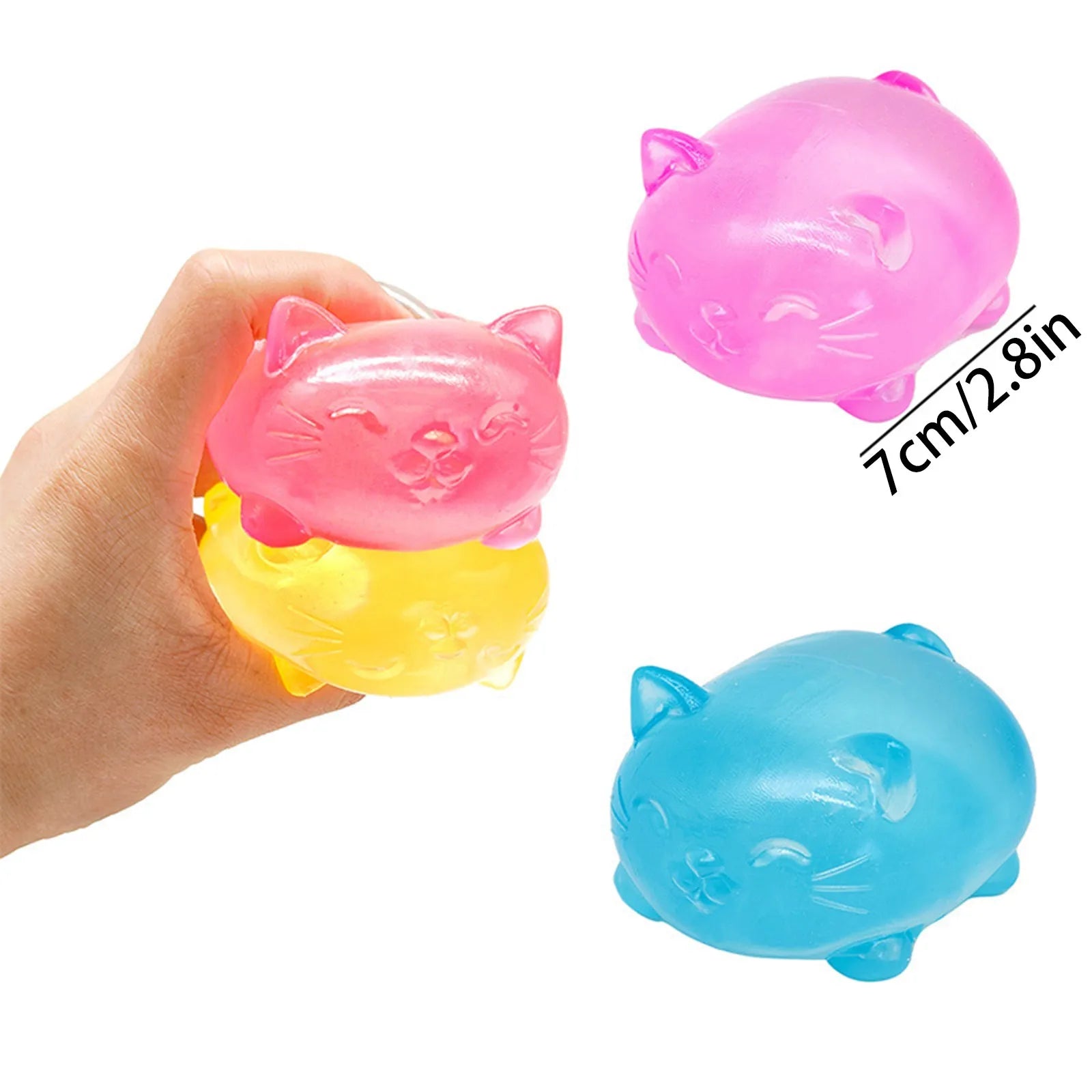 Mini Cute Cat Maltose Decompression Toy - Non-Stick Odorless Non-Toxic Stress Relief Toy for Adults & Student
