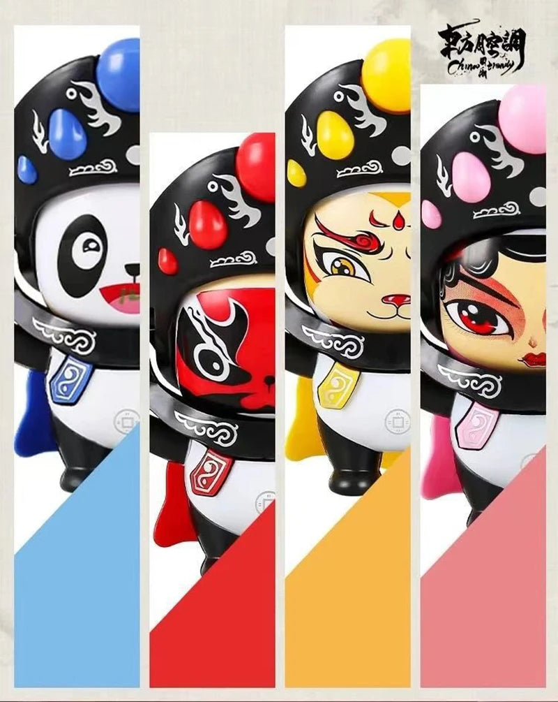 Sichuan Opera Face Changing Panda Doll - Chinese Traditional Culture Toy with 5 Facial Expressions Kids Gift Souvenir