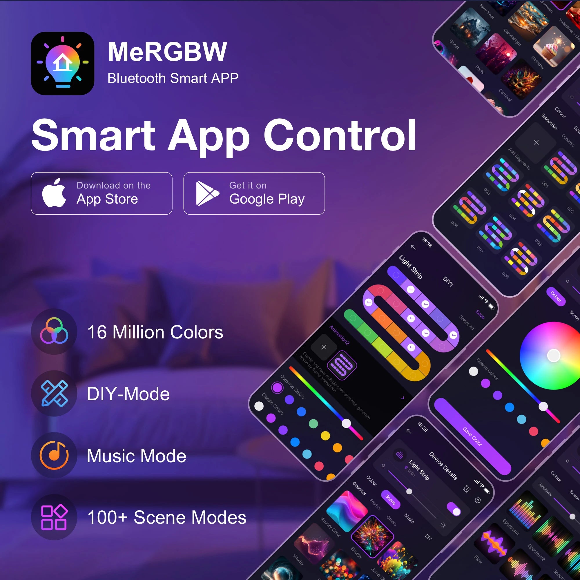 DIY Hexagonal Wall Lights Color Changing Ambient Panels with Rhythm Sync, Modular LED Kit for Gaming Room, Bedroom, Party&Live Stream Decor